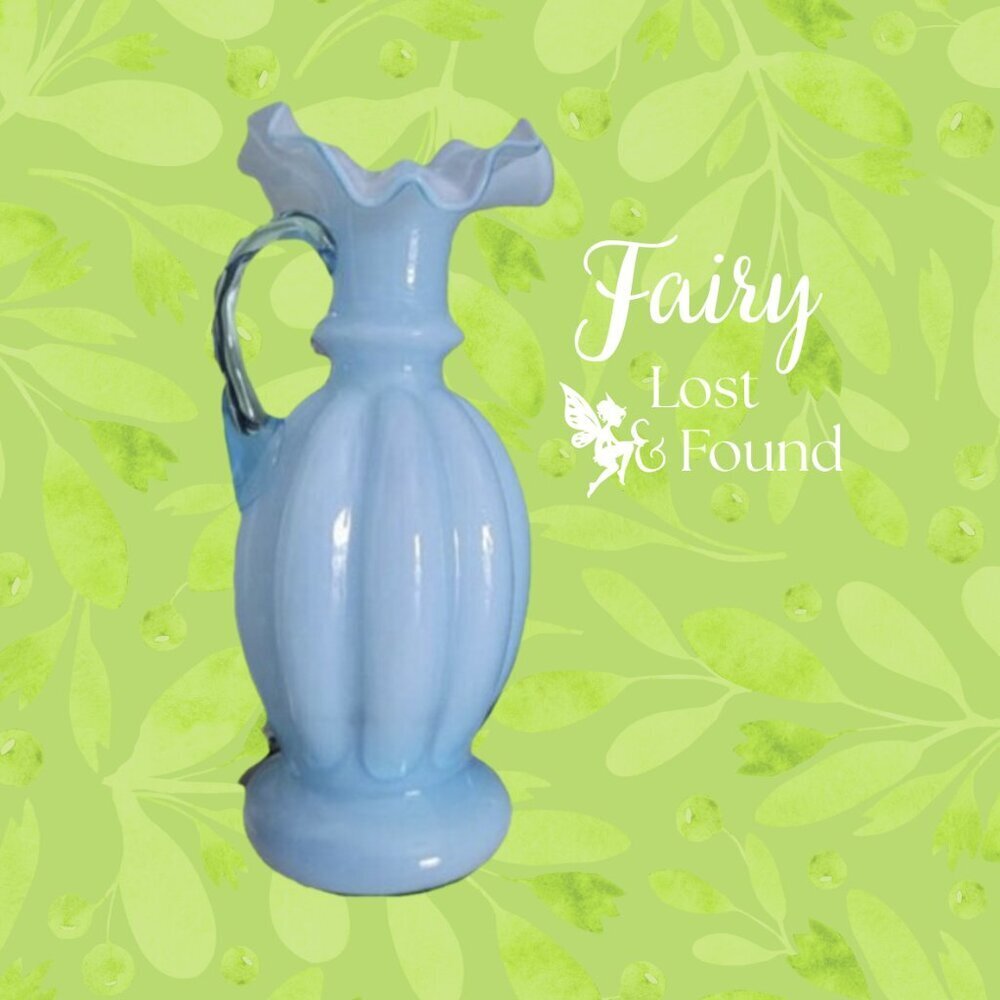 FENTON Blue Blown Glass Vase